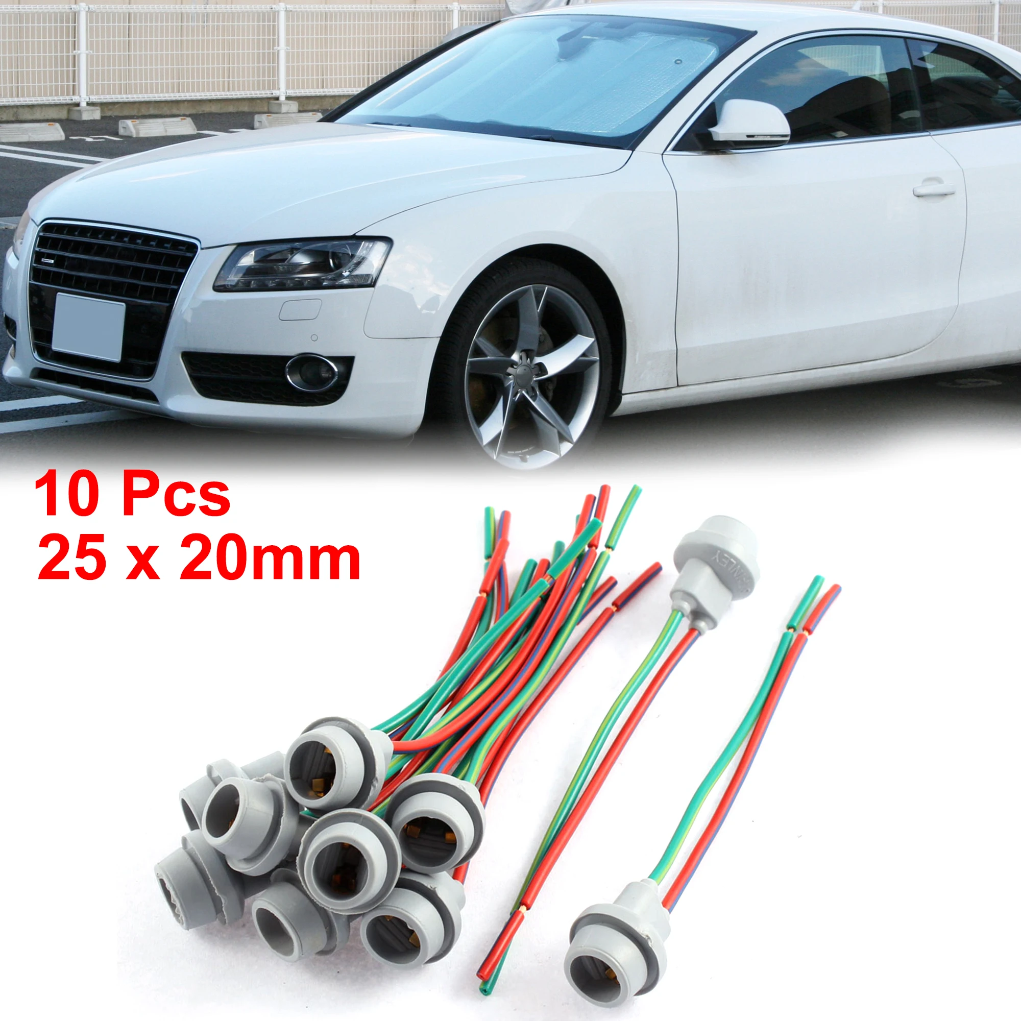 Socket Lamp Holder Wire Harness Extension Connector Adaptor 2/10/20/30pcs