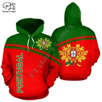 men portugal flag 3d print hoodie long sleeve sweatshirts jacket women unisex pullover tracksuit with hood hoody autumn outwear