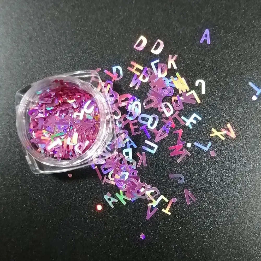 Зеркальные буквы Гель лак акриловый зеркальный дизайн ногтей украшение