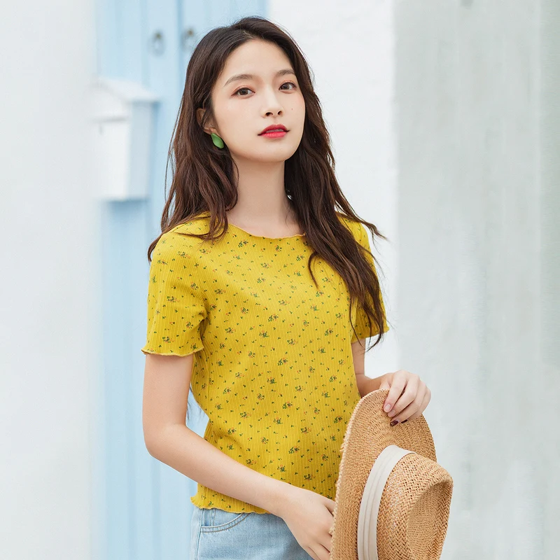 Летняя футболка с коротким рукавом в винтажном стиле Повседневная принтом для