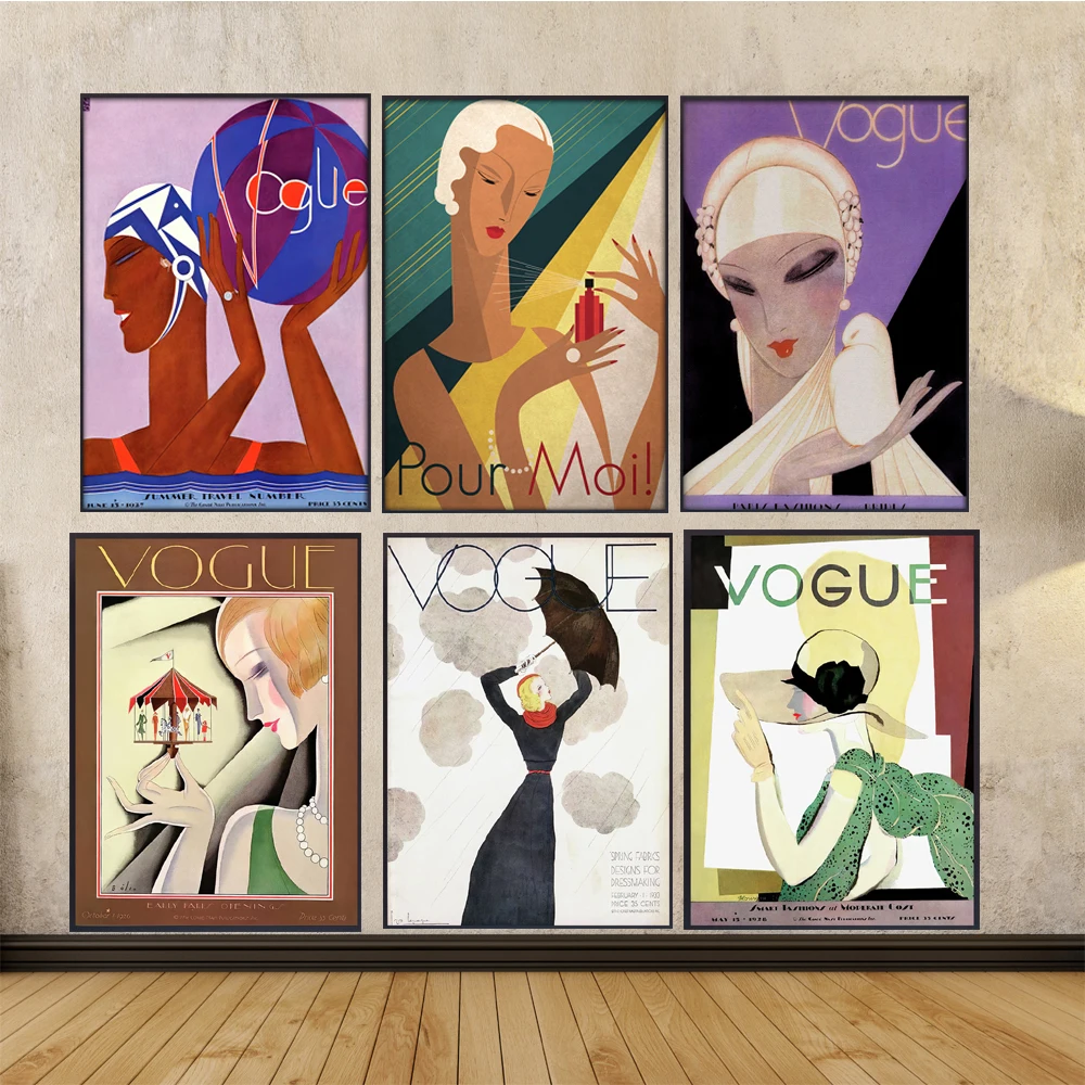 Настенные художественные картины винтажные Cuadros Vogue фигурные цитаты Постер и