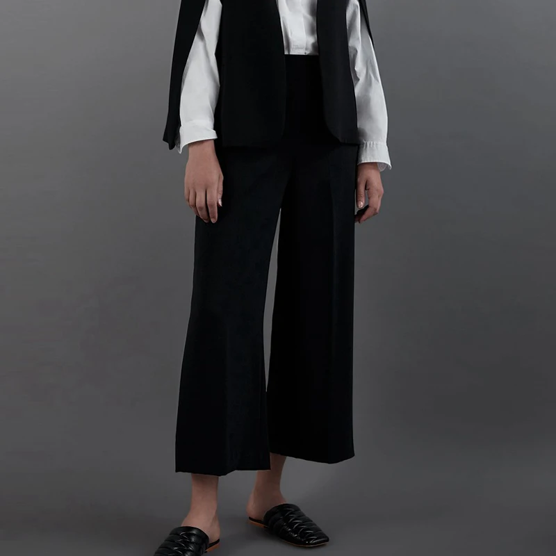 2020 весенние женские широкие брюки с высокой талией повседневные свободные