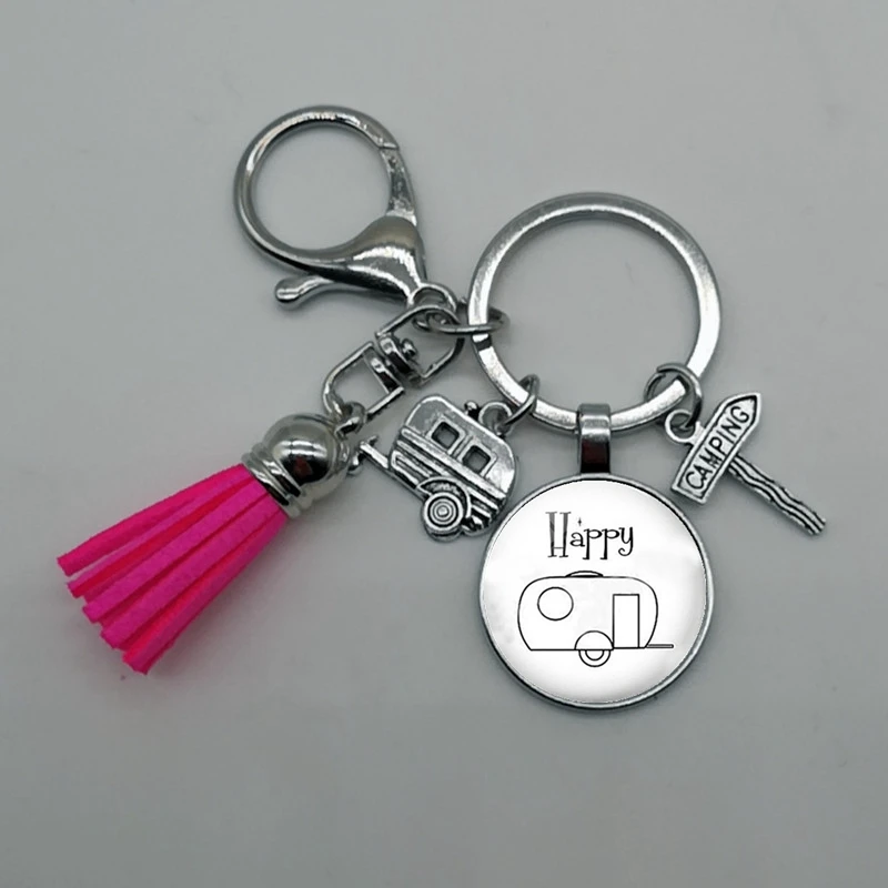 Счастливый Кемпинг милый автомобиль путешествие я лагерь Кемпер дорожный знак