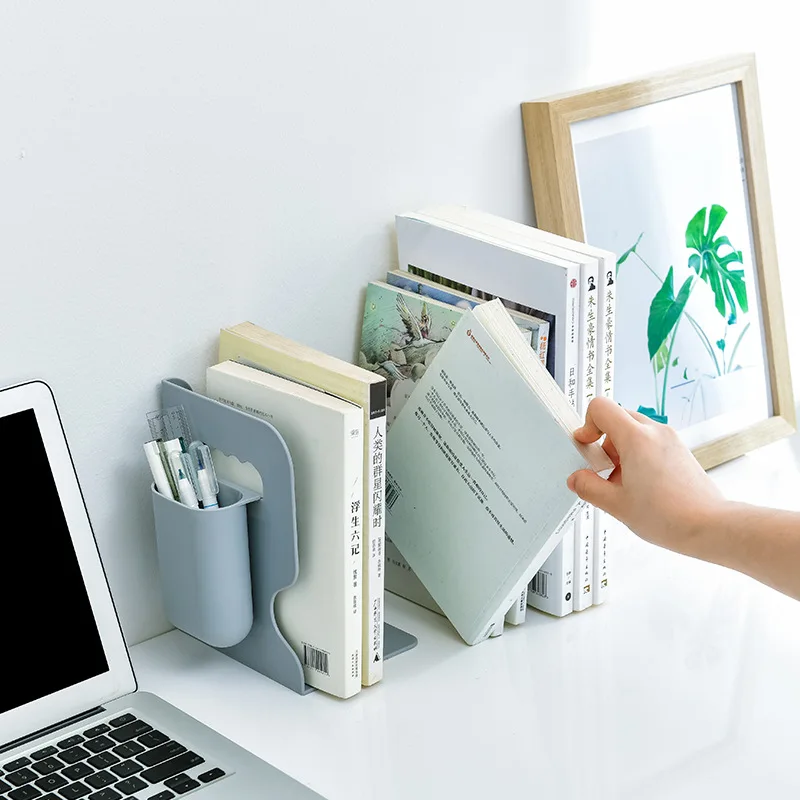 

Simple Scaling Bookshelf With Pen Container Book Shelf On Folding Desk Desktop Office To Receive A Book Clip