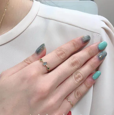 Японский крейсер роскошный циркон кольцо с натуральным камнем для женщин