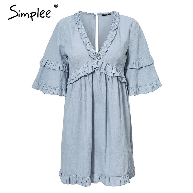 Женское летнее повседневное платье Simplee с коротким рукавом элегантное