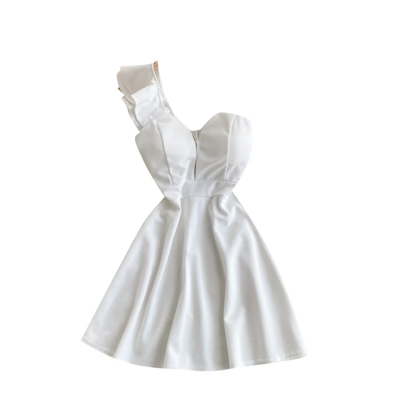 Сексуальным вырезом на спине и вечерние мини-платье женское летнее платье одно