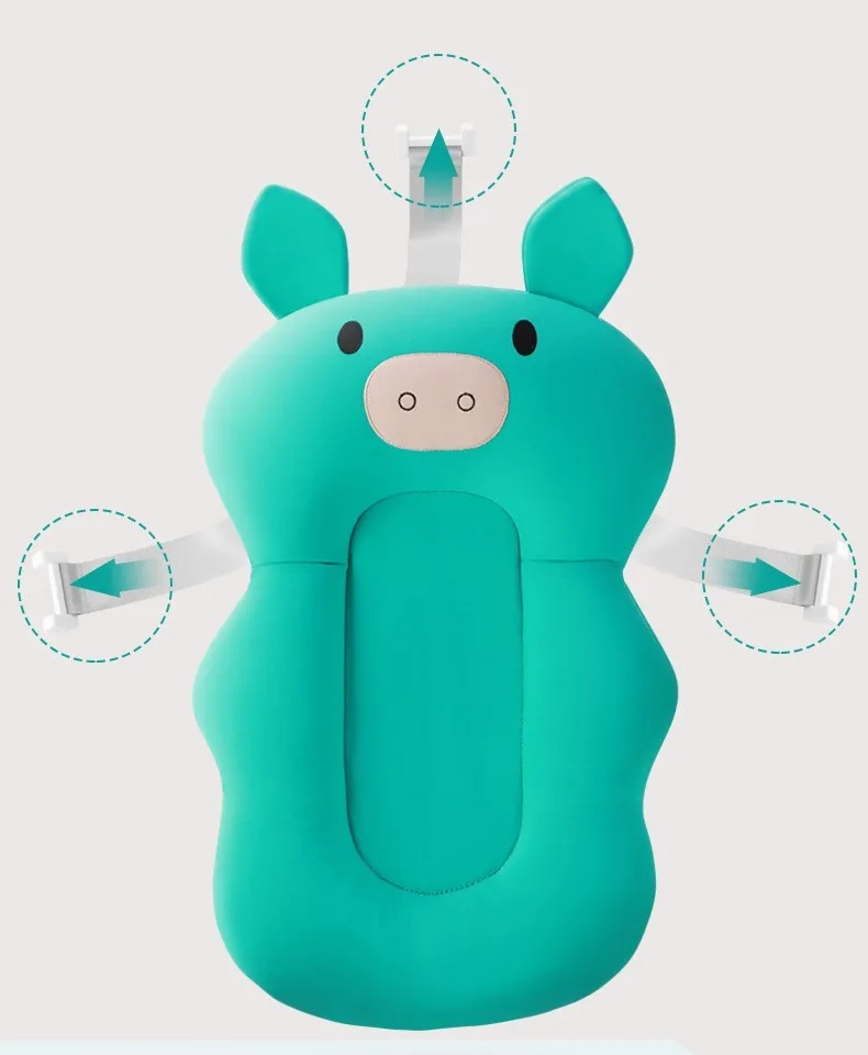 Мультфильм Draagbare Baby Douche Bad Pad Противоскользящий плохой коврик Pasgeboren Veiligheid Bad Ondersteuning Kussen Opvouwbaar мягкий Kussen