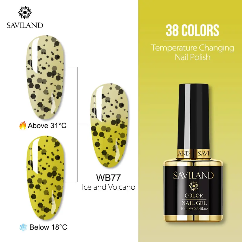 10ml WB77 SAVILAND температурный меняющий Цвет Гель-лак UV Vernis полуперманентный Блеск Гель-лак верхнее покрытие Гибридный лак для ногтей - Цвет: 10ml WB77