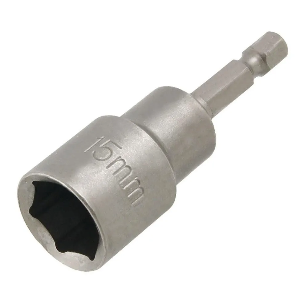 

5Pcs 1/4" Non-magnetic Hex Socket 65mm Long 6~15mm Chrome-Vanadium Impact Nut Setter Driver Bit Adapter