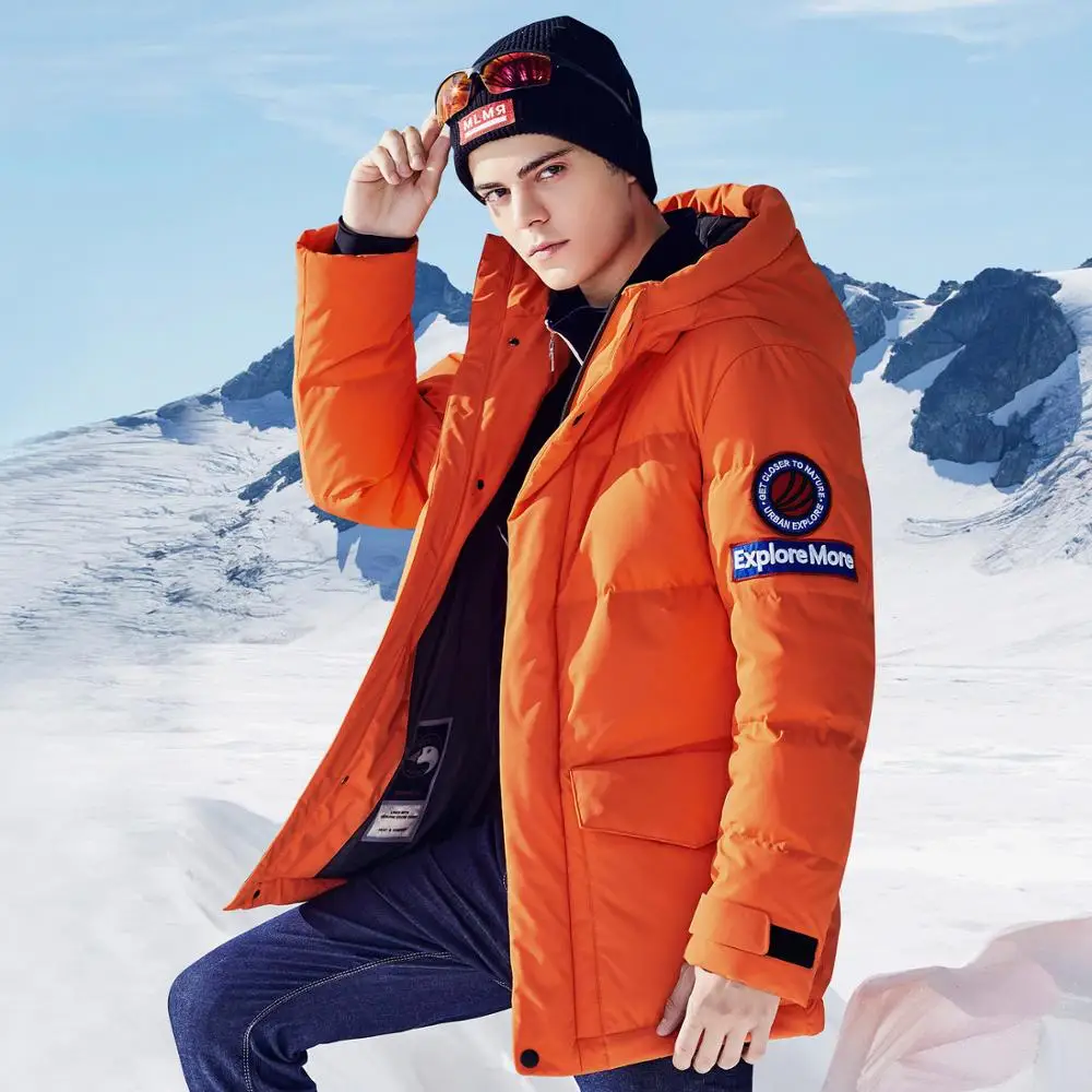 BOSIDENG пуховик мужской жесткий зимний гусиный пух пальто для мужчин утепленная