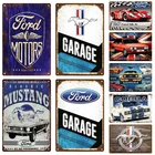 Ford Mustang, ретро, декоративный дом, фотообои, жестяной знак, винтажный постер, Декор стены, фотообои