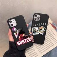 anime hunter x hunter hxh black tpu soft case for iphone 12pro 13pro 11pro max xr xs max 7 8 plus se2020 12mini silicone cover