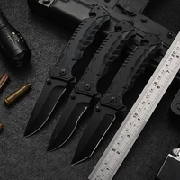 56hrc high hardness folding knife camping tactics survival hunting knife 3cr13 multifunctional outdoor military knife serrated