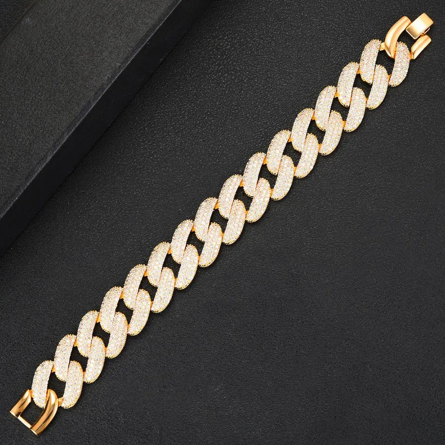 H232B Gold GODKI, роскошный массивный браслет для женщин, Свадебный, полный кубический циркон, Кристалл CZ, Дубай, серебряный браслет, вечерние ювелирные изделия - Окраска металла: H232B Gold