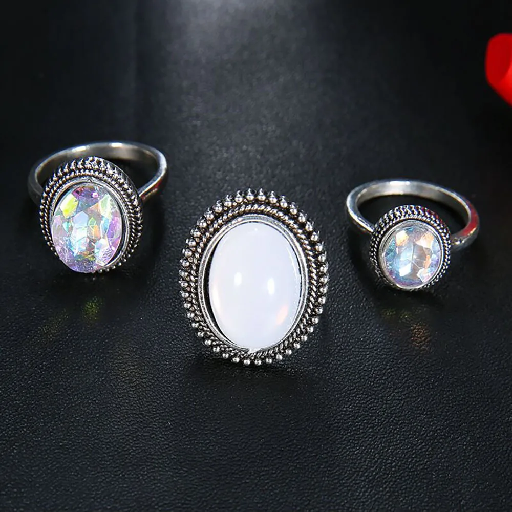 Комплект колец для женщин 3 шт. винтажные ювелирные изделия | Украшения и