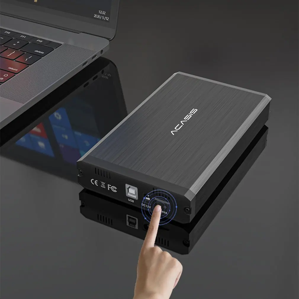 ba 06usi usb 2 0ssd mobile hard disk box dual using sata ide interface 3 5 inch universal hdd enclosure aluminum alloy free global shipping