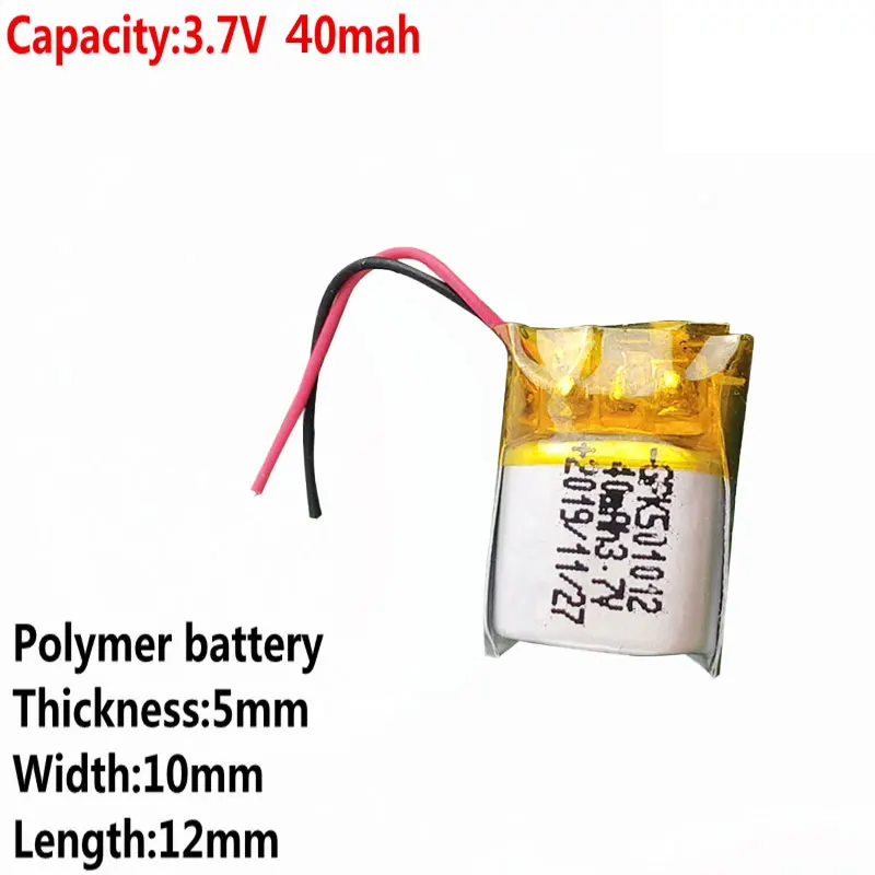 Новая батарея хорошего качества 3 7 V 40mah полимерная литиевая 501012 подходит для I7