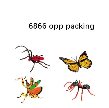 6866 opp A set 4D стерео сборка игрушечное яйцо динозавра биологическая модель насекомого стрекозы Кузнечик Mantis ОСА ПВХ фигурки - Цвет: 6866 opp A set