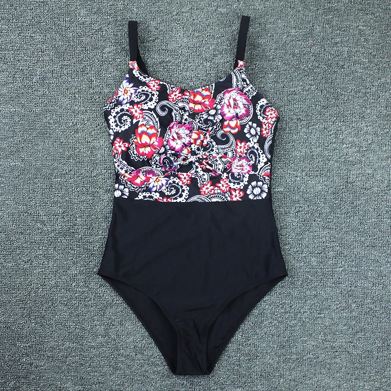 One Piece Swimwear Women 2021 New Floral Print Bathing Suit Sexy Swimsuit Swimming For Female Monokini Bodysuit Summer XL Party | Спорт и