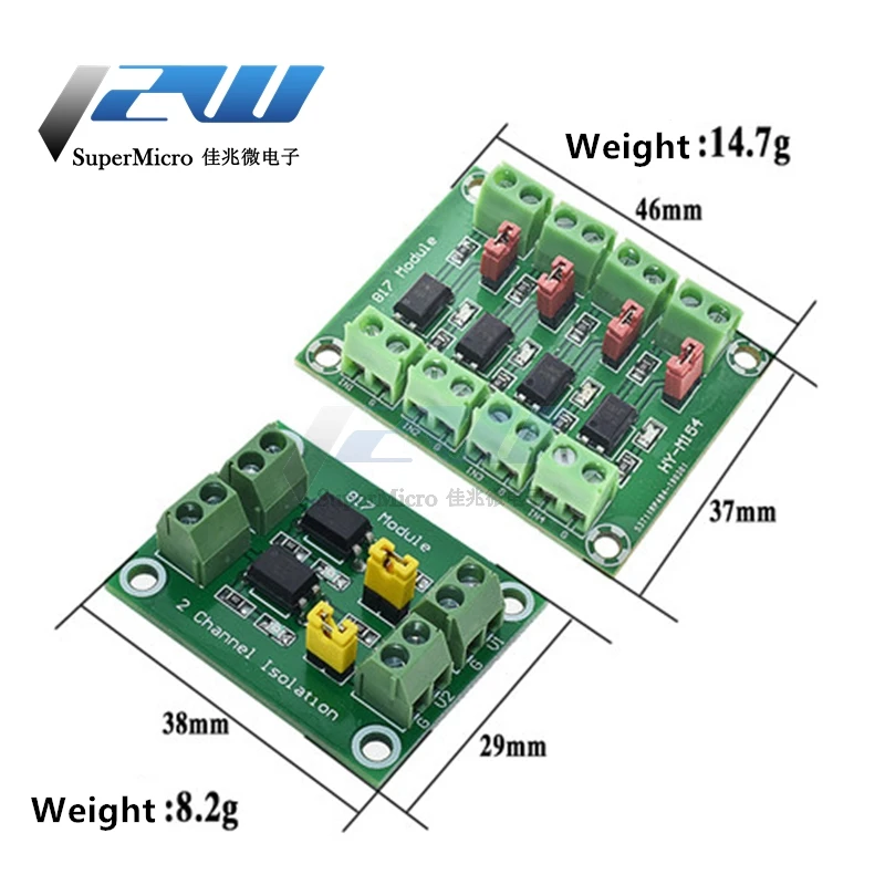 PC817 4 канальная оптопара изоляционная плата модуль адаптера преобразователя