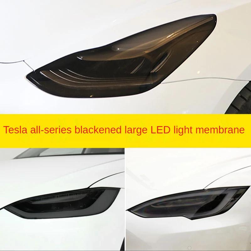 

Suitable for Tesla model3 Y X S blackened headlight film TPU protective film color change film anti-scratch modification