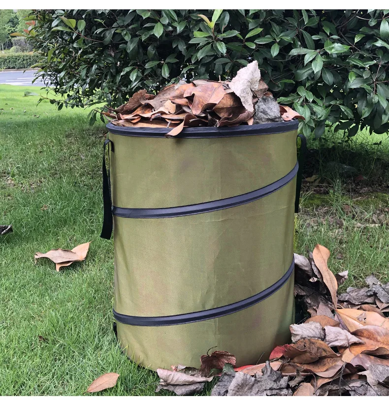 

Garden Supplies 30 Gal Pop Up Outdoor Trash Can Lawn Garden Portable Leaf Garbage Bag Weed Container Bag Heavy Duty