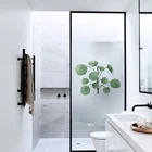 Антистатическая наклейка GS021, витражная плёнка на стекла, окна матовая, с растительным принтом, для домашнего декора