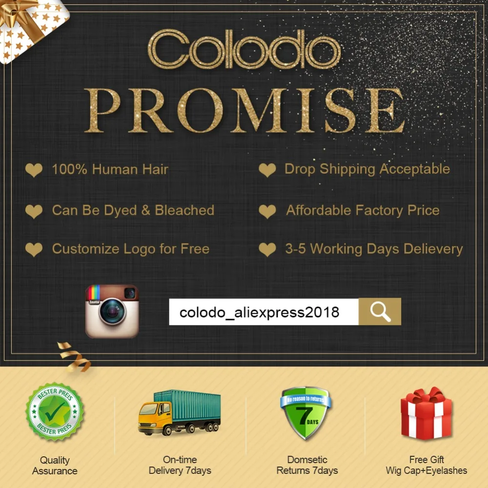 

COLODO Hlaf Blonde Half Rainbow Ombre Lace Front Human Hair Wigs Pre Plucked Brazilian Remy Transparent Lace Wigs for Women