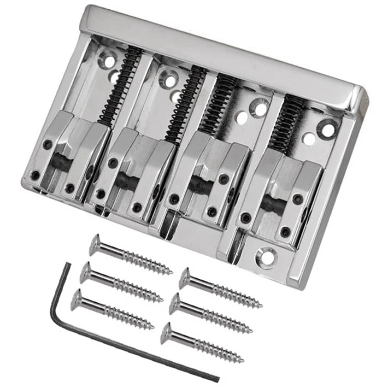 

1 Set of 4 Strings Bass Bridge Guitar Strings Bridge Guitar Accessories Parts Musical Instrument