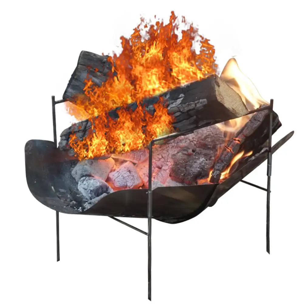 Легкий складной гриль для барбекю из нержавеющей стали деревянная плита горелка