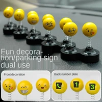 car parking sign shaking his head smiling face creative moving car number plate luminous temporary parking sign number card car