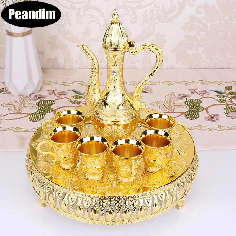 Комплект Европейского золотого вина PEANDIM роскошный набор для кофе и чая