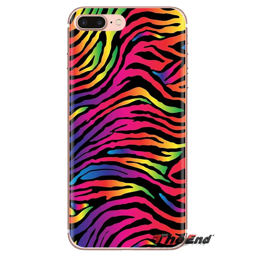 rainbow zebra Animal Giraffe For iPod Touch Apple iPhone 4 4S 5 5S SE 5C 6 6S 7 8 X XR XS Plus MAX Transparent Soft Cases Covers |