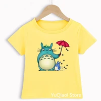 children cute totoro t shirt studio ghibli harajuku kawaii kids tshirts miyazaki hayao funny t shirt boys clothes girls t shirt