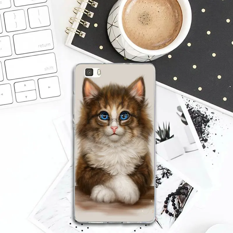 Мягкий прозрачный чехол для Huawei P8 P9 P10 P20 P30 Lite mate 10 Pro Y3 Y5 Y6 II Y7 Honor 6X7X9 Plus забавные