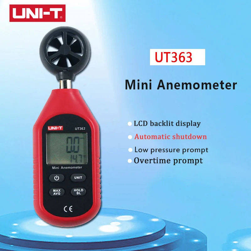 UNI T UT363 ручной анемометр Мини Цифровой ветер Скорость измерения Температура