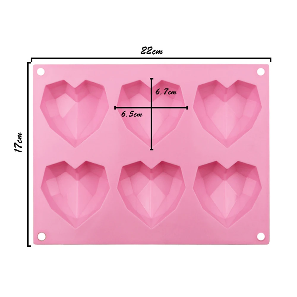 

Silicone 3D Heart Shape Fondant Cake Chocolate Baking Mold Mould Modelling Decor