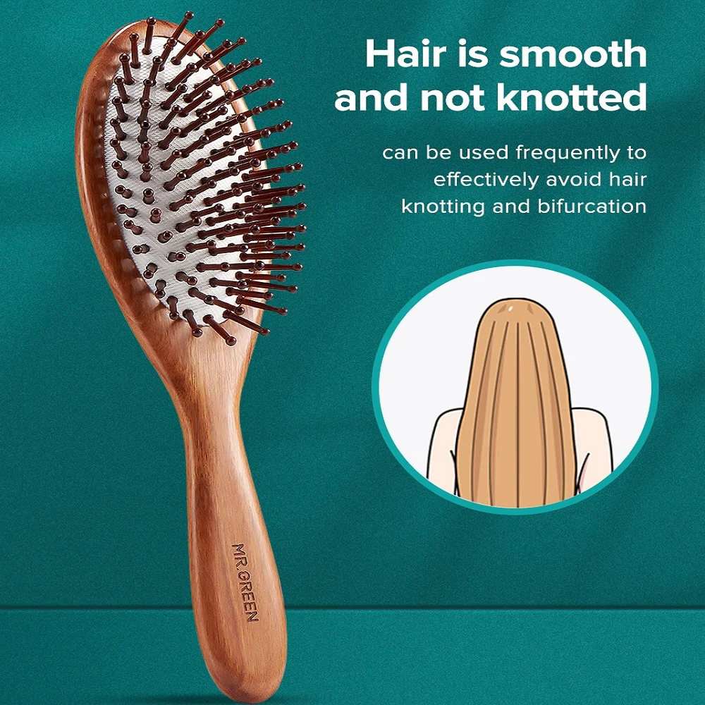 Гребень для волос MR.GREEN расческа женщин/мужчин деревянная Антистатическая