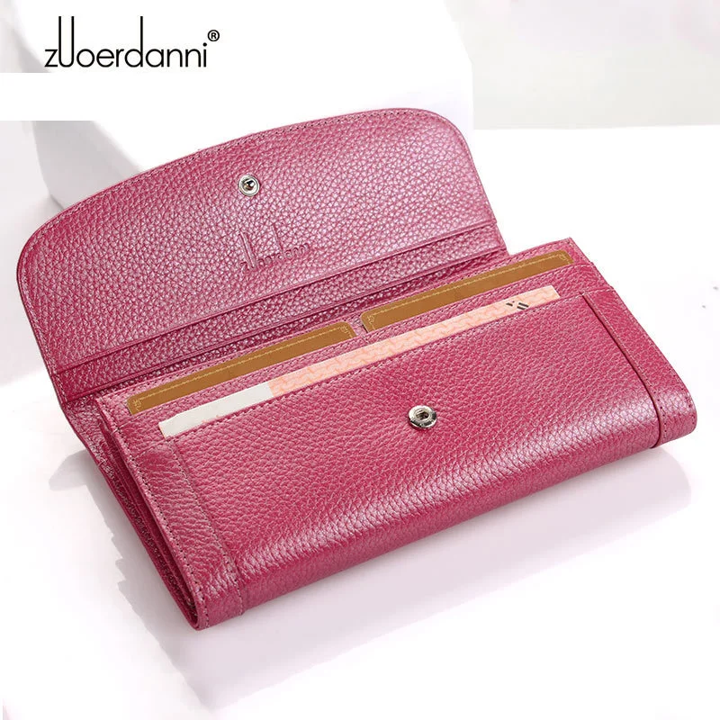 Женский кошелек из натуральной кожи того Дамский удлиненный держатель для