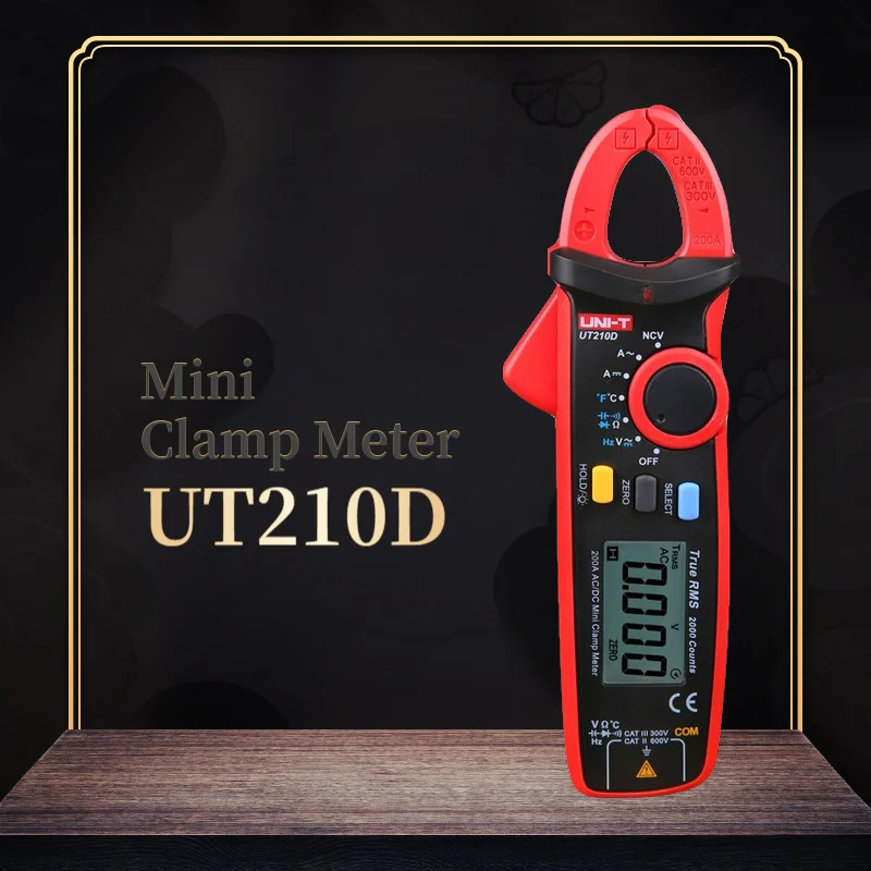Цифровой токоизмеритель зажим UNI T UT210D Бесконтактный измеритель