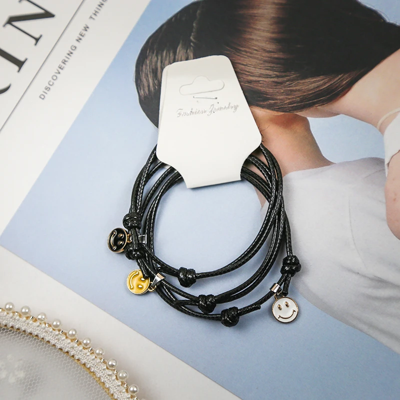 Новинка 3 шт./компл. браслеты для женщин ручной работы Регулируемый веревочный