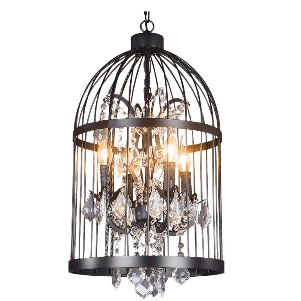 Промышленное винтажное освещение Хрустальная Потолочная люстра 4 освещения