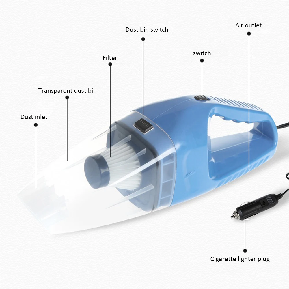 

Handheld Vacuum Car Vacuum Cleaner Cordless Powerful Cyclone Suction Wet/Dry Vacuum for Auto Home Handheld Cordless Vacuums