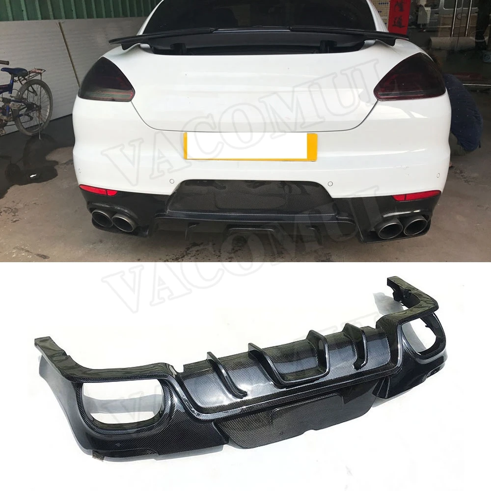 Рассеиватель задней губы из углеродного волокна спойлер для Porsche Panamera 970 GTS Turbo S- защита заднего бампера Стайлинг автомобиля