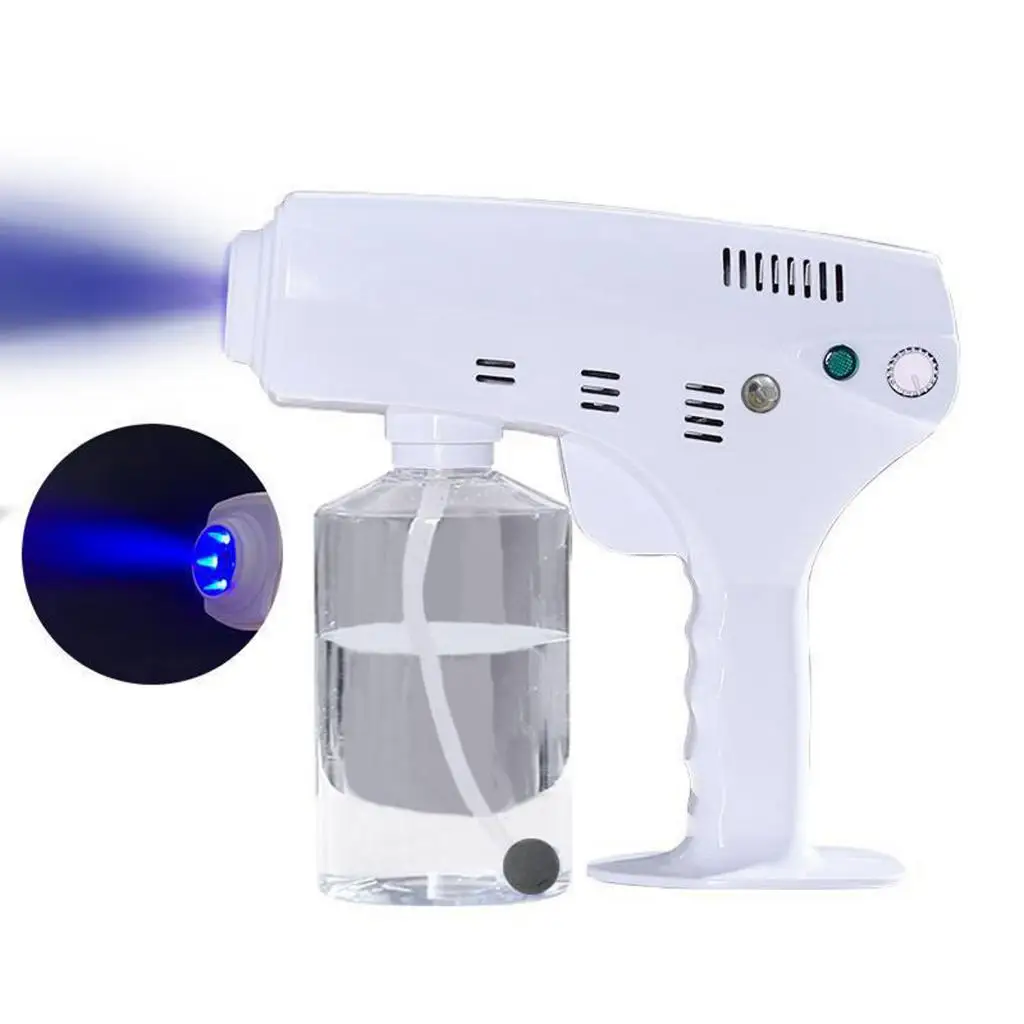 

600ML Cordless Nano Blue Light Steam Spray Gun Electric Disinfection Sprayer USB