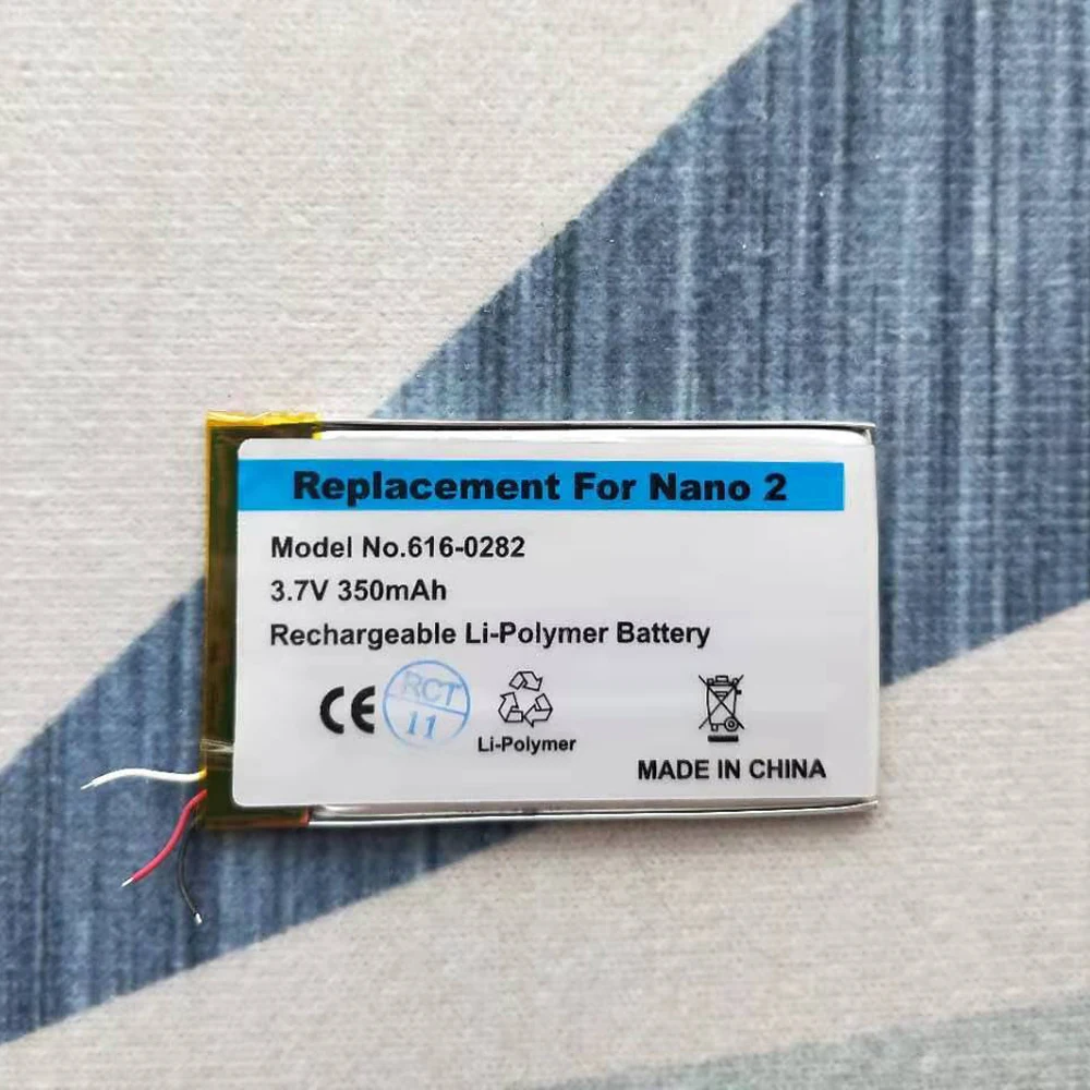 ISUNOO 2 шт./лот высокое Ёмкость 3 7 V ионно литиевая Батарея Замена 350 мАч для iPod Nano 2G 2nd