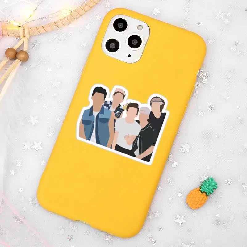 

One Direction Louis Tomlinson Phone Case Candy Color Yellow for iPhone 11 12 pro XS MAX 8 7 6 6S Plus X 5S SE 2020 XR