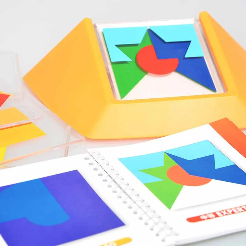 

100 Challenge Color Code Puzzle Games Tangram Jigsaw Board Puzzle Toy Children Kids Develop Logic Spatial Reasoning Skills Toy