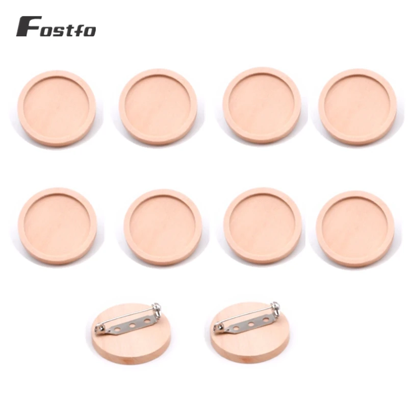 Брошь Кабошон из дерева без рисунка 10 шт./лот|Ювелирная фурнитура и компоненты| |